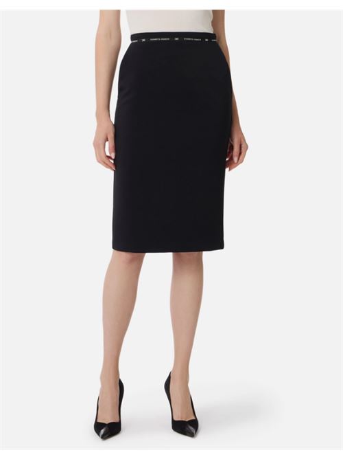 GONNA CON NASTRO LOGO ELISABETTA FRANCHI | GO11856E2110 Nero